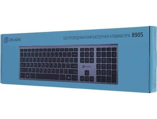 Клавиатура беспроводная Oklick 890S серый